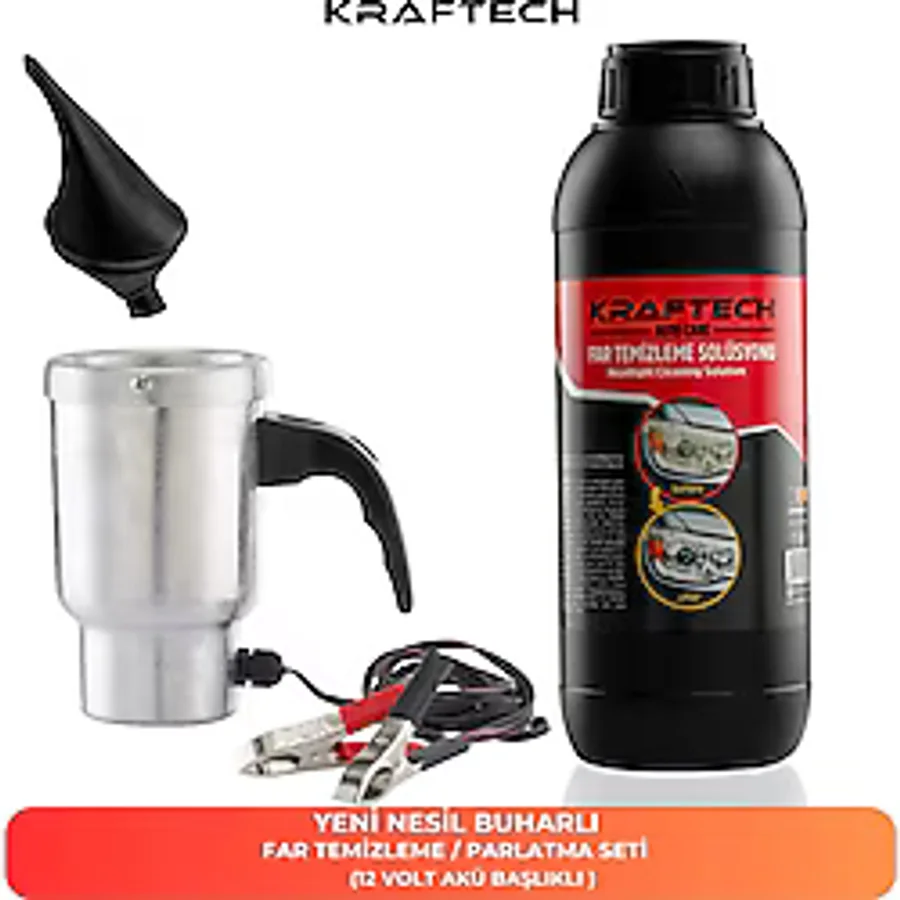 Kraftech 12 V Buharlı Far Temizleme Seti