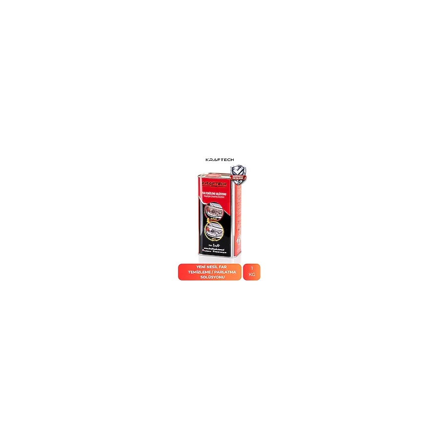 Kraftech Yeni Nesil Premium I Buharlı Far Temizleme Sıvısı Ve Parlatma Solüsyonu I Kloroform Uyumlu I 1 Kg