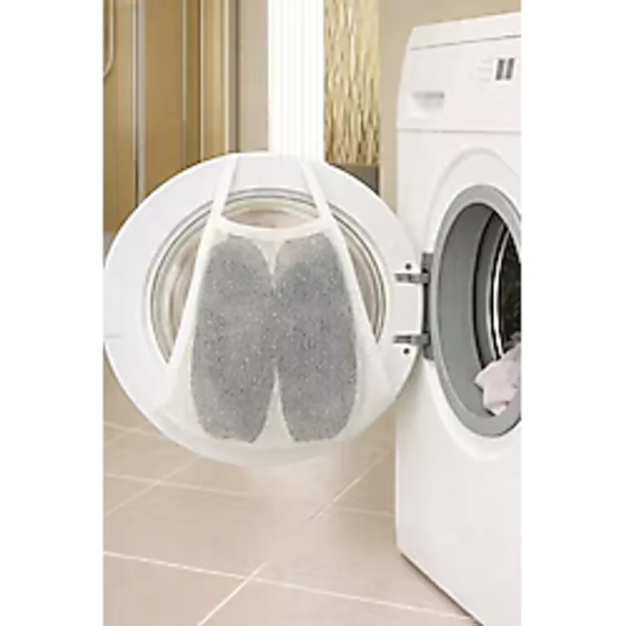 Kraftella 2 Li Ayakkabı Yıkama Filesi - Fermuarlı, Dayanıklı, Çamaşır Makinesi İçin Koruyucu File Çanta 35x40 - 2'li - Beyaz