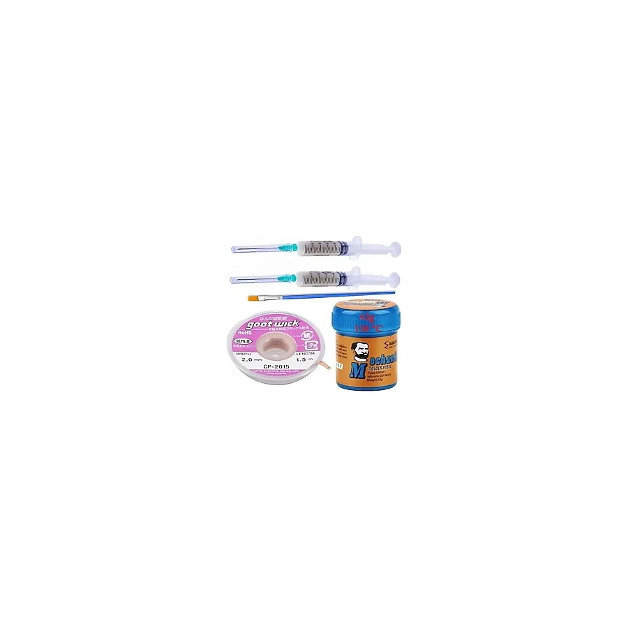 Krem Lehim Sıvı Lehim Mchanc Solder Paste 42gr 138c Lehim Emme Temizleme Teli 2,0mm 5/1 Arada