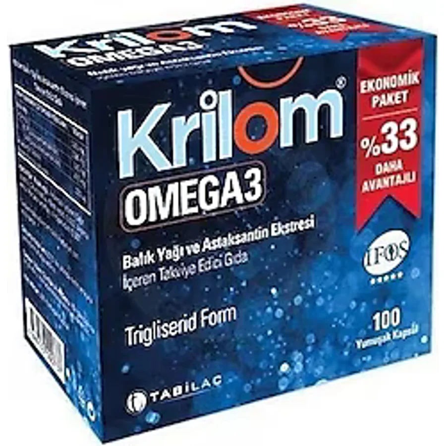 Krilom Omega 3 Balık Yağı 100 Kapsül