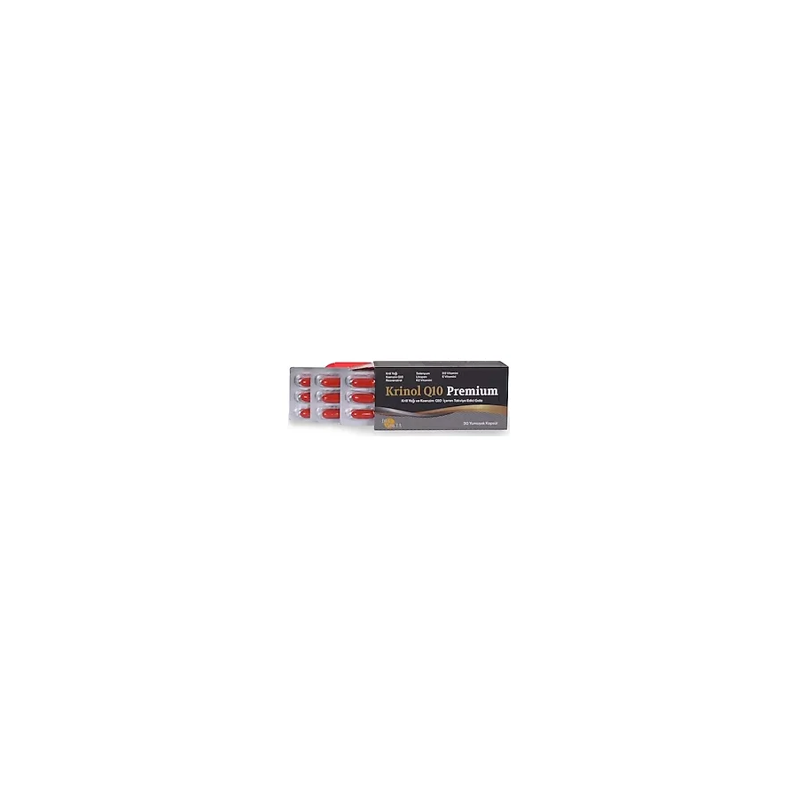 Krinol Q10 Premium - Krill Yağı ve Koenzim Q10 - 30 Kapsül - 1 Kutu