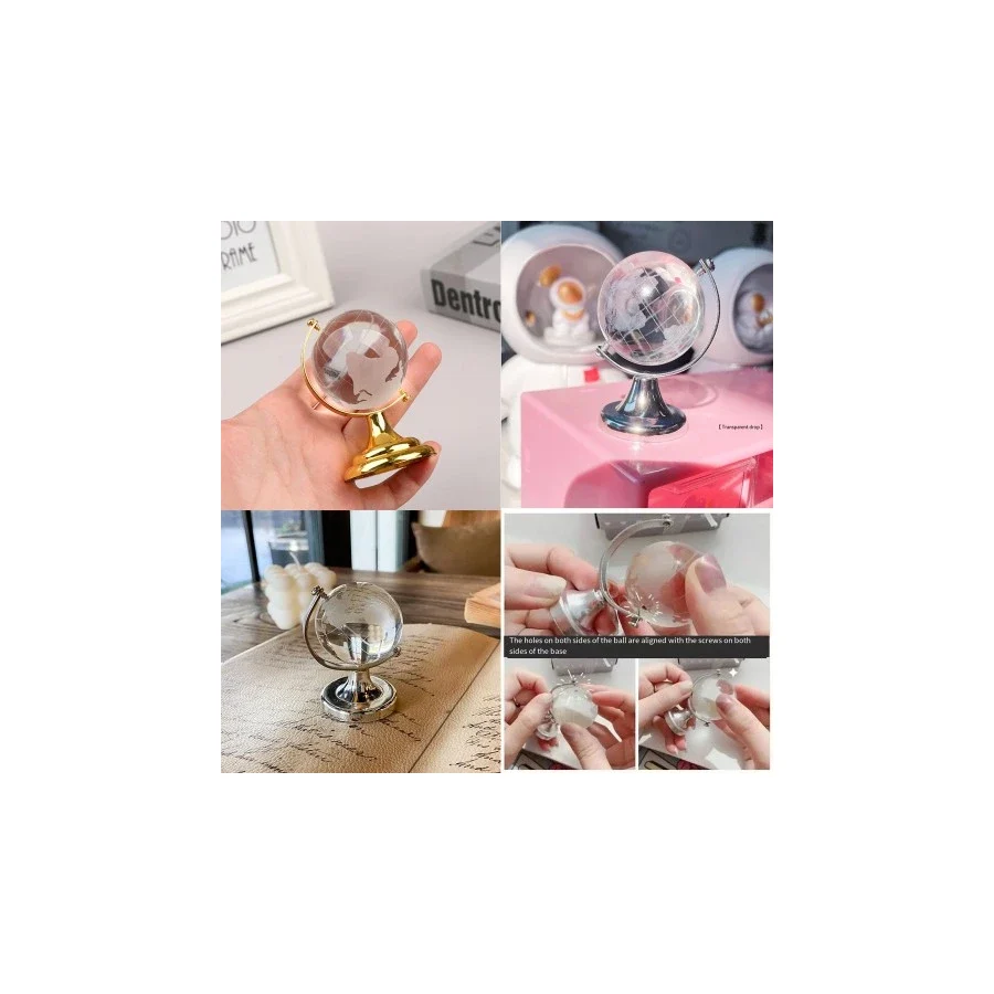 Kristal Büyük Boy Cam Dünya Küresi