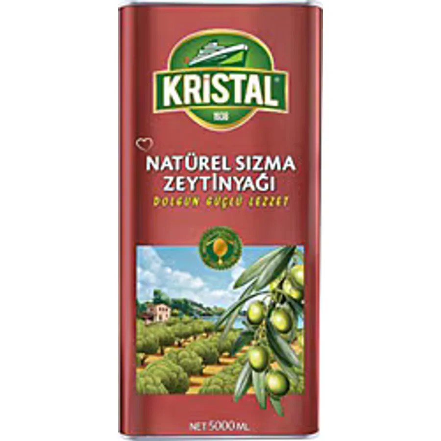 Kristal Dolgun Güçlü Natürel Sızma Zeytinyağı 5 lt