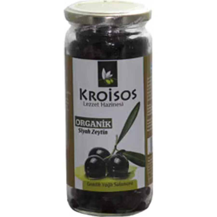 Kroisos Organik 700 gr Gemlik Salamura Siyah Zeytin
