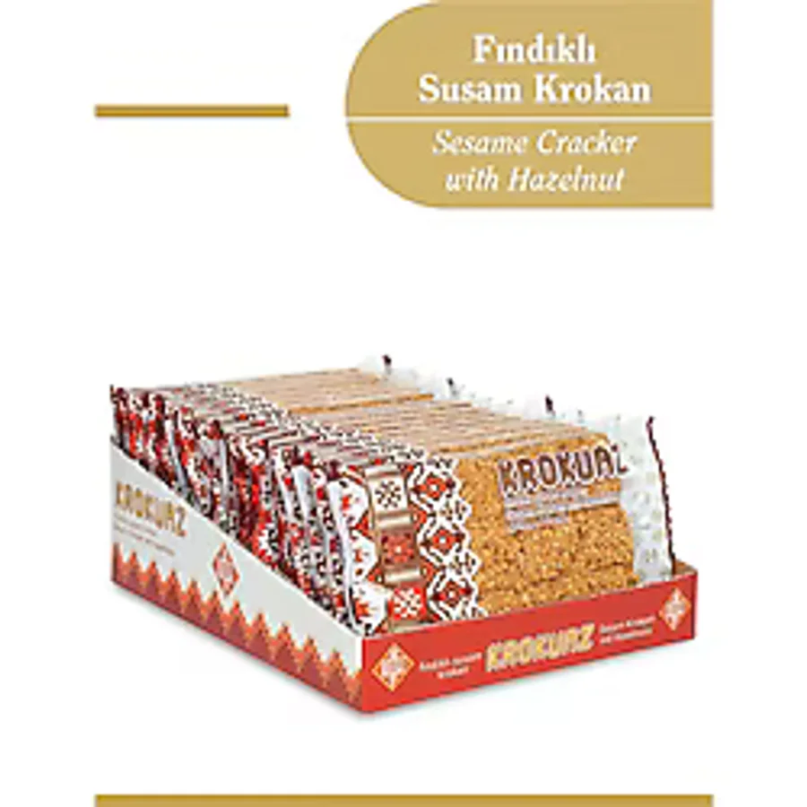 Krokuaz Ballı ve Fındıklı Susam Krokan 80 G x 16 Adet - 1,3 kg