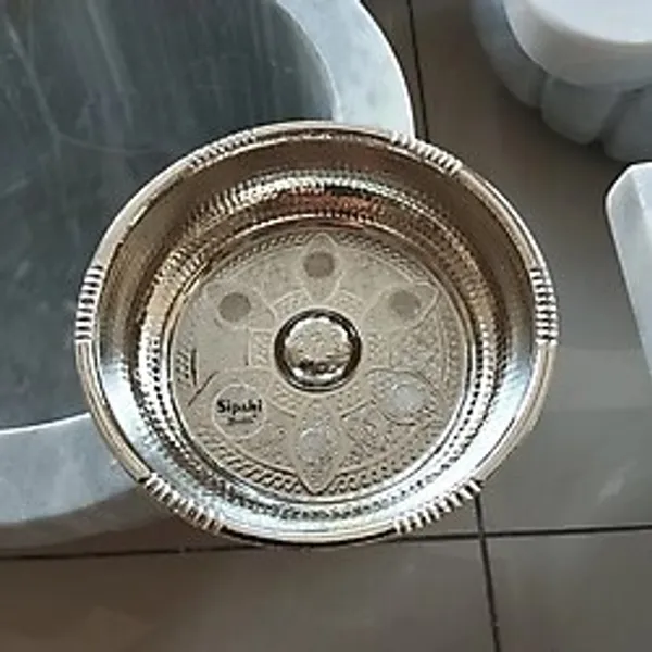 Krom Kaplama Osmanlı Hamam Tası - Pirinç