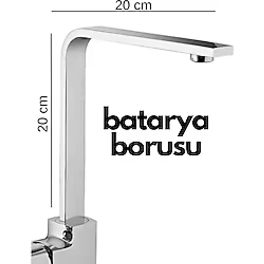 Krom Mutfak Evye Batarya İçin Köşeli Su Borusu Paslanmaz Ve Eca Uyumlu 20x20 Diğer