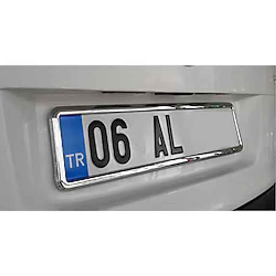Krom Oto Plakalık 2 Adet Takım Oto Paslanmaz Plaka Çerçvesi Pvc 385512317