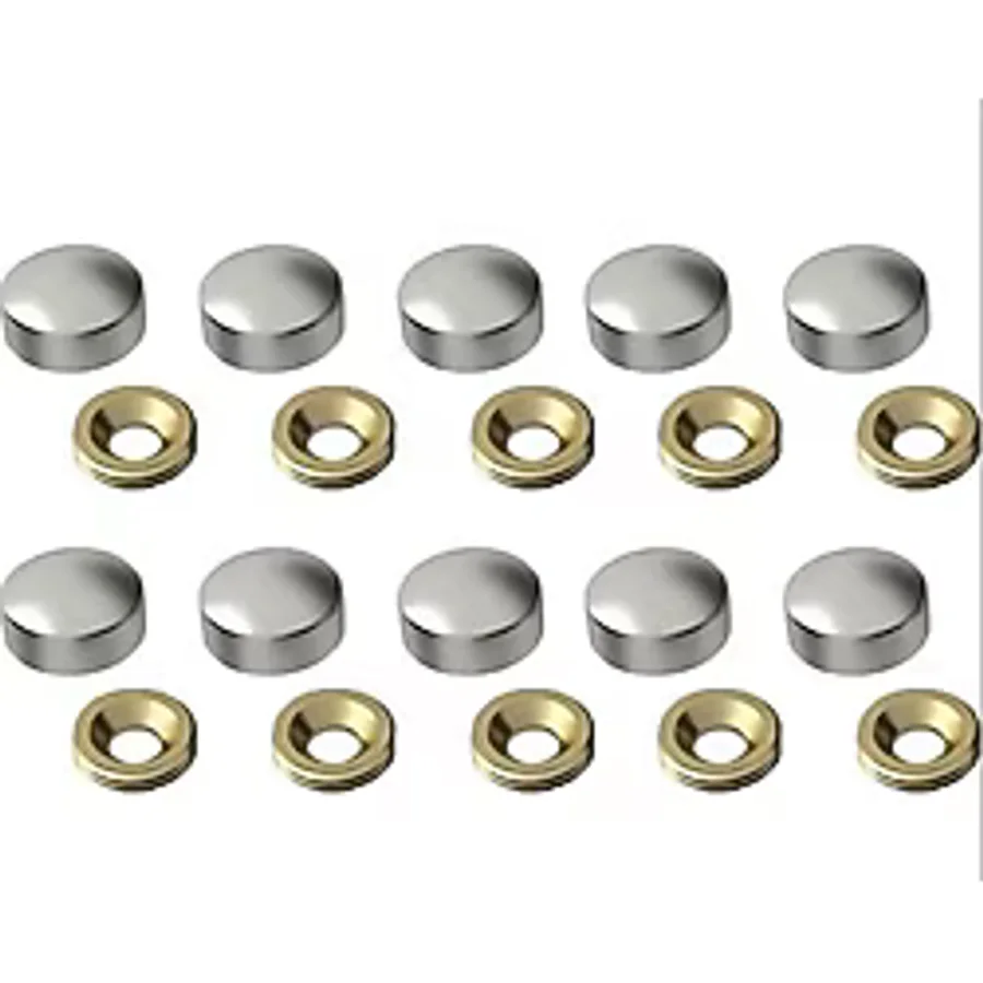 Krom Vida Tapası 20 mm 10 Adet - Çok Renkli