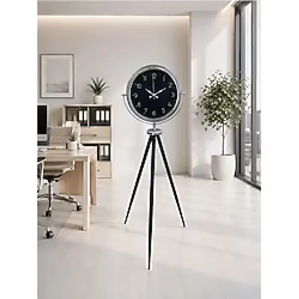 Krom Zarif Tripod Ayaklı Saat