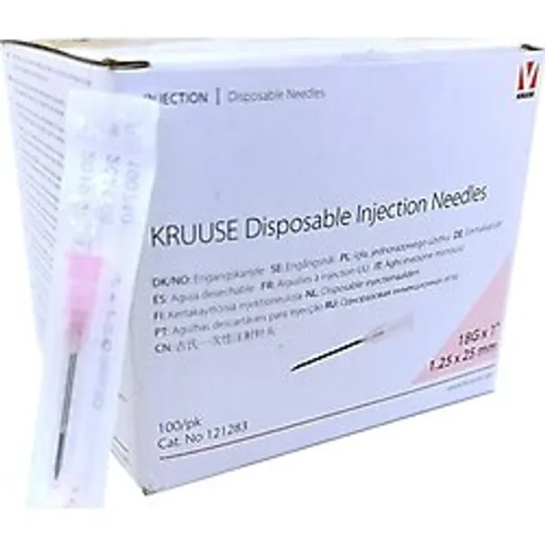 Kruuse Enjektör İğnesi (18G X 1) 1,25X25 Mm (100 Adet) Pembe