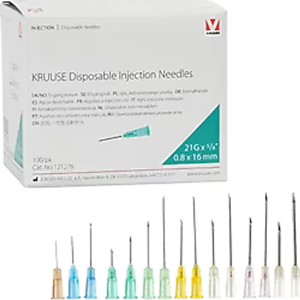 Kruuse Enjektör İğnesi (21G X 5/8) 0,8X16 Mm (100 Adet) Yeşil