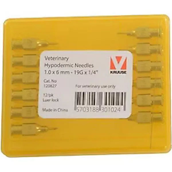 Kruuse-Vet Enjektör İğnesi (19Gx1/4) 1.0 X 6 Mm (12 Adet)