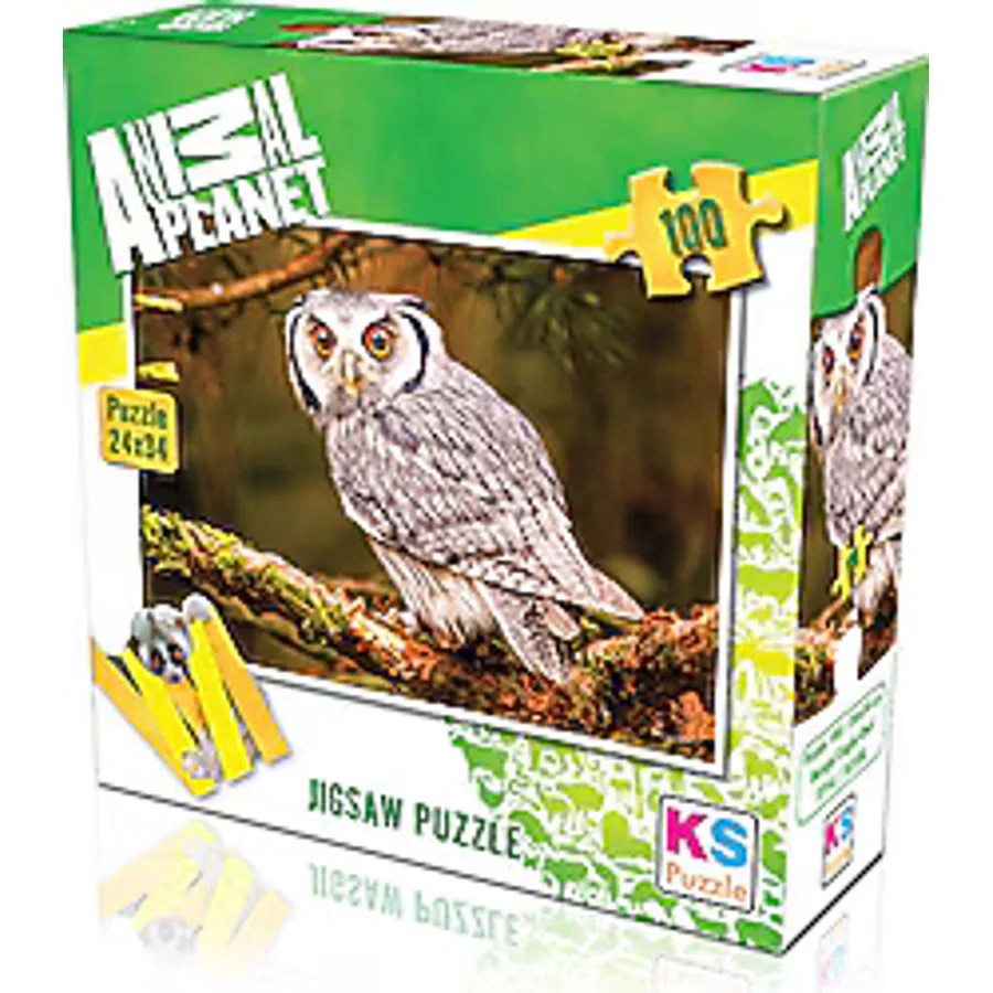 KS Games Animal Planet Bengal Eagle Owl 100 Parça Puzzle