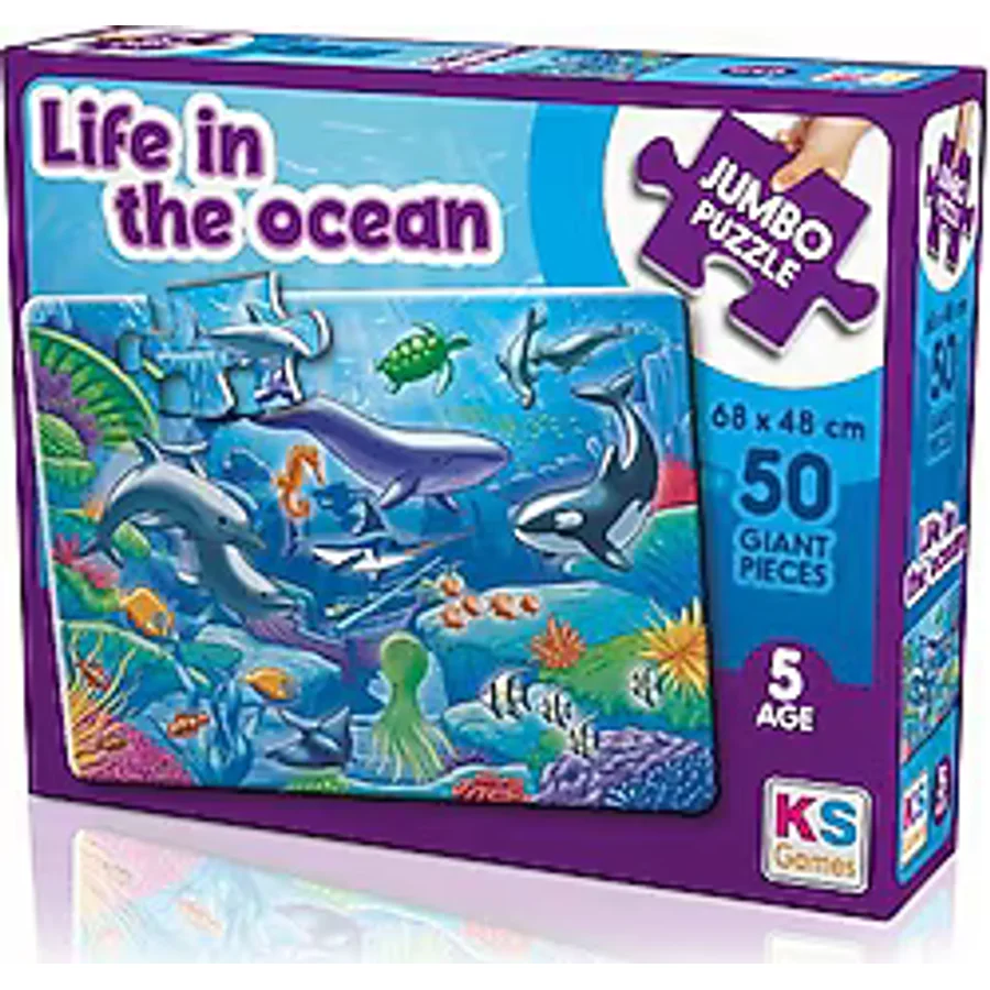 KS Games Life In The Ocean Jumbo 50 Parça Puzzle