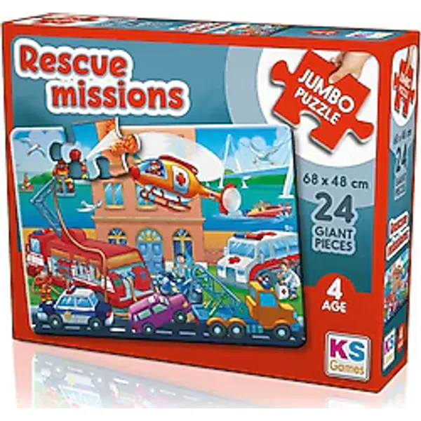 KS Games Rescue Missions Jumbo 24 Parça Puzzle