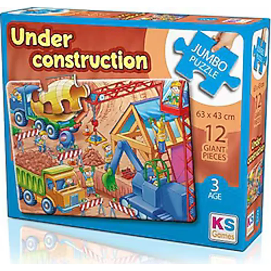 KS Games Under Construction Jumbo 12 Parça Puzzle