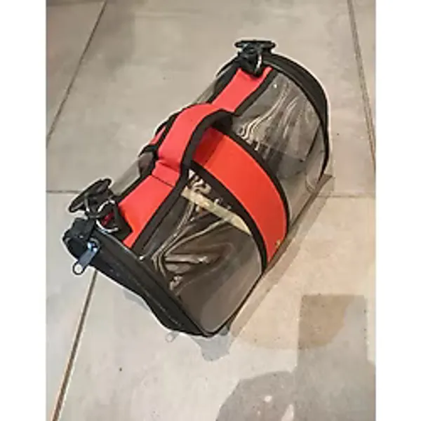 Ksburda Kuş Taşıma Çantası Tünekli Orta Boy- 30X22X20Cm - Kırmızı
