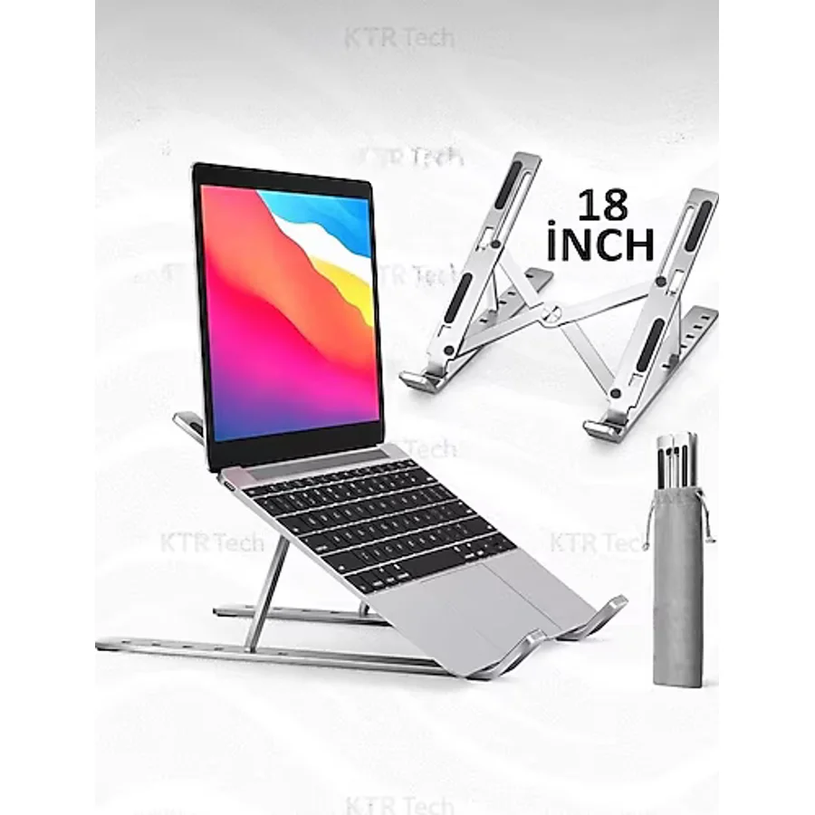 KTR TECH Alüminyum Ayarlı Laptop Macbook Uyumlu Notebook Yükseltici Tutucu Stand