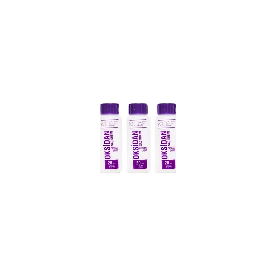 Kuaf Peroksit 60 ml Oksidan 20 Volüm %6 - 3 Adet