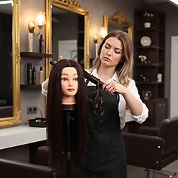 Kuaför Eğitim Mankeni / Yaki + Masa Aparatı / Kızıl Kahve