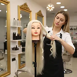 Kuaför Eğitim Mankeni Yaki + Masa Aparatı - Platin