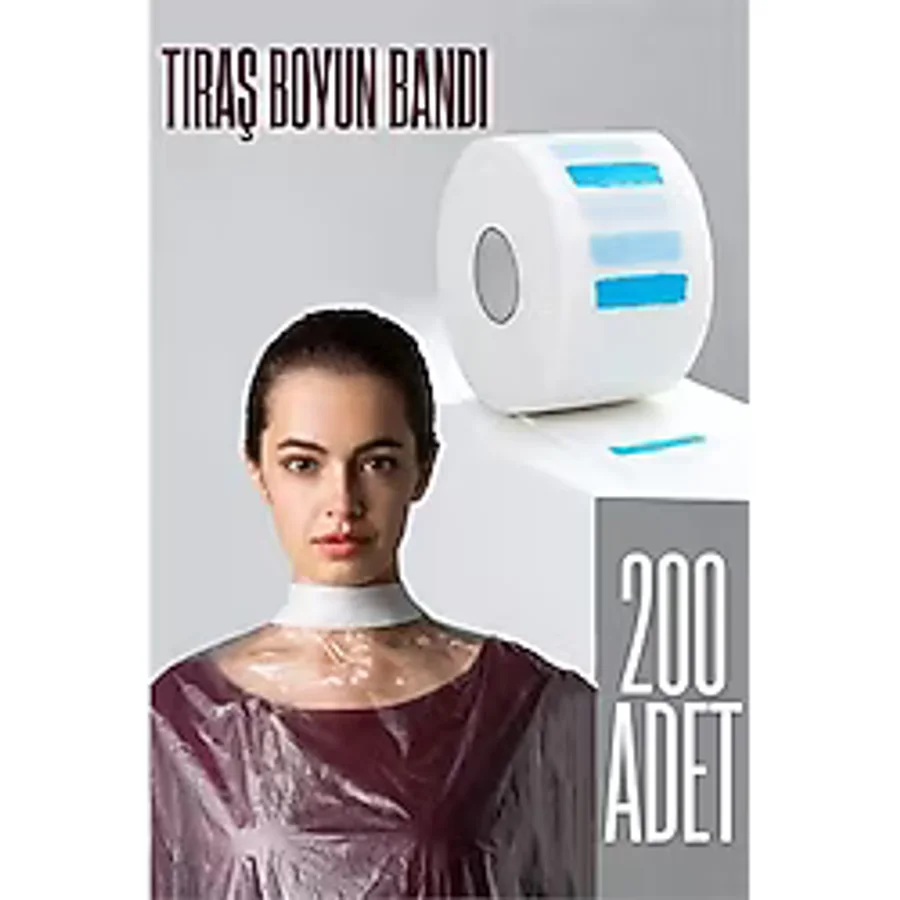 Kuaför Tıraş Boyun Bandı - Berber Boyun Bandı Tek Kullanımlık Boyun Bandı 200 Adet