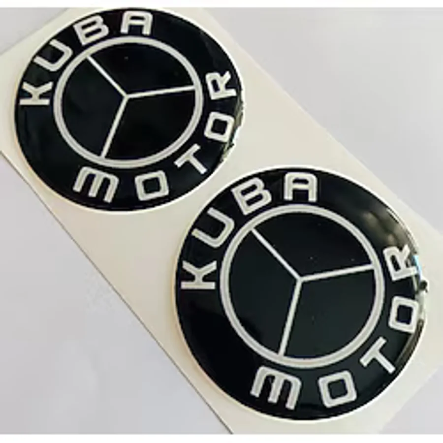Kuba Logo Damla Etiket Sticker 5x5cm 2'li Siyah