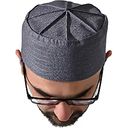 Kubbeli Kalıp Namaz Takkesi Gri Gri 59