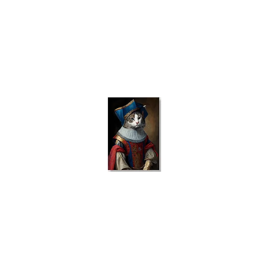 Kubdekor Medieval Cat 4 Popart Poster Dekoratif Modern Sanatsal Duvar Poster