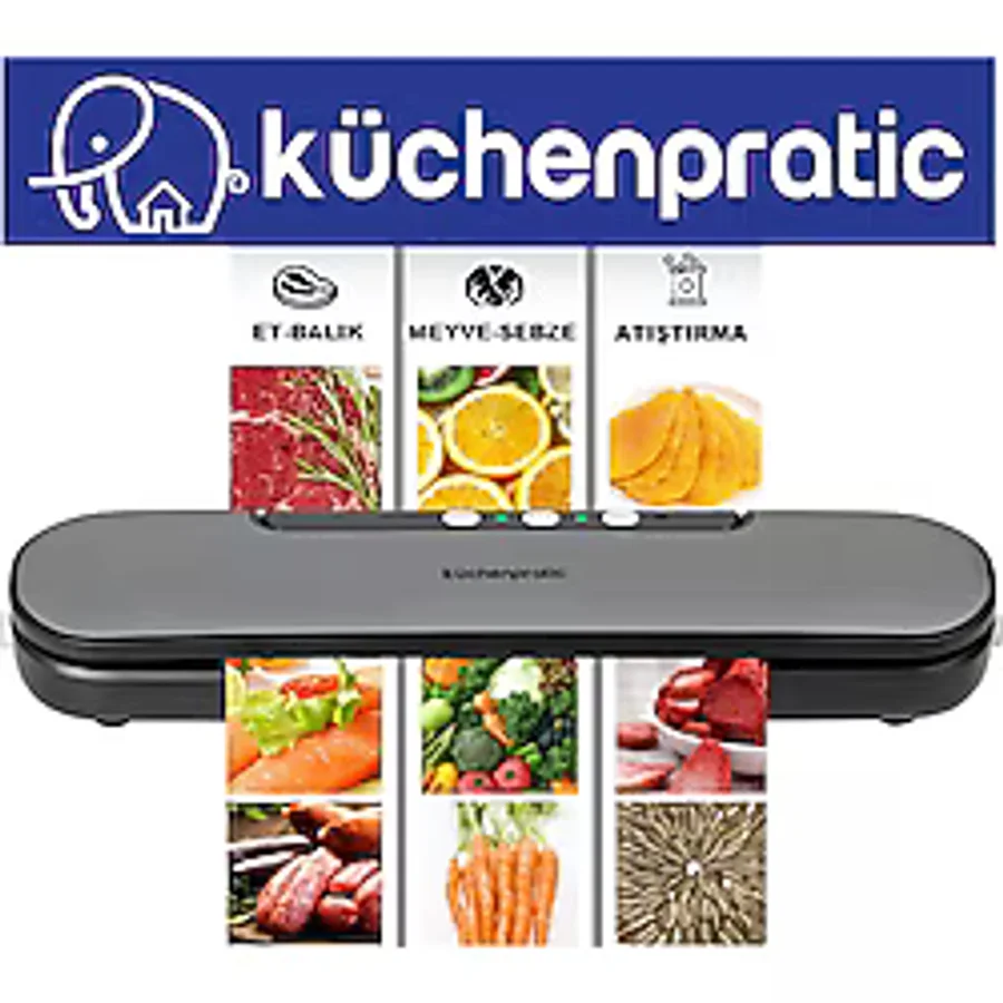 Küchen Pratic VS6910 Ev Tipi Elektrikli Vakum Makinesi + 10 Adet Vakum Poşeti