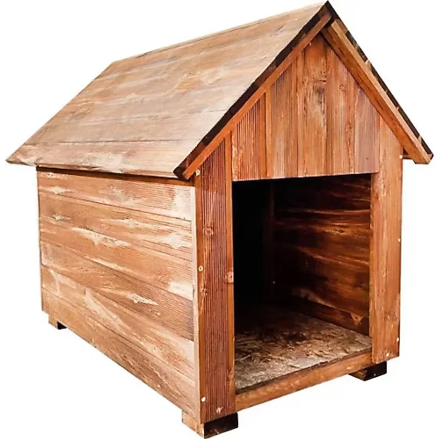 Küçük Irk Köpekler İçin Doğal Ahşap Kulübe Dış Mekan Köpek Evi Kedi Evi