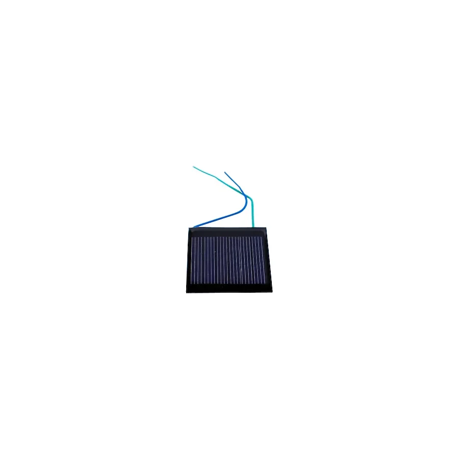 Küçük Mini Güneş Paneli 4Cmx4cm 3 Volt 0,1Amper + Ve - Uç Kablolu