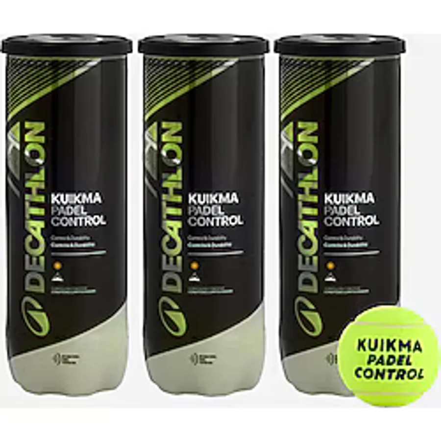 Kuikma Basınçlı Padel Topu - 3'Lü Paket - Kuikma Control Decathlon