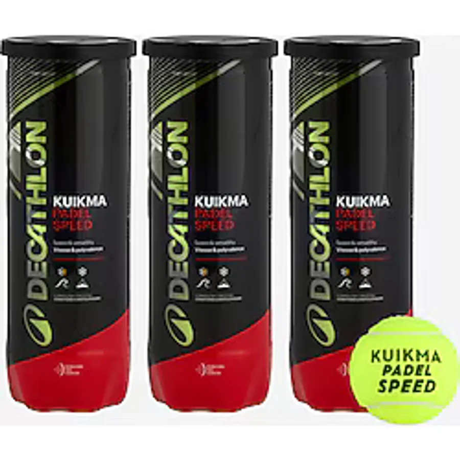 Kuikma Basınçlı Padel Topu - 3'Lü Paket - Kuikma Pb Speed Decathlon