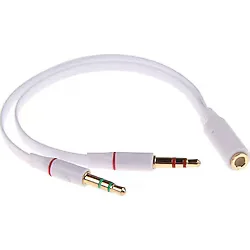 Kulaklık Mikrofon Ayırıcı Y Splitter Kablo 2 X 3 5Mm Stereo