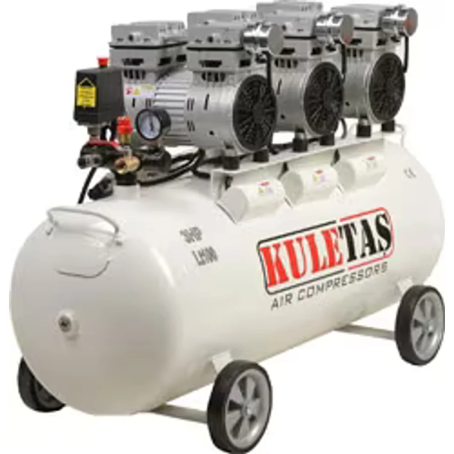 Kuletaş 100 lt 3 Hp Süper Sessiz Yağsız Kompresör