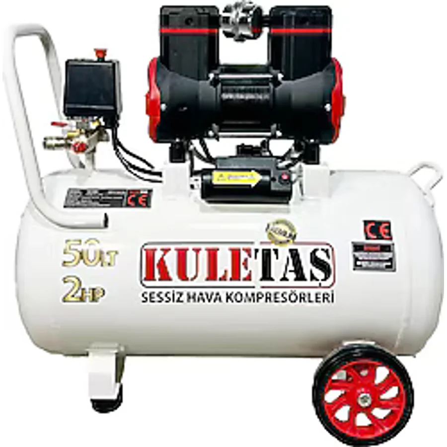 Kuletaş YS1500 2 Hp 50 lt Yağsız Sessiz Premium Kafa Kompresör
