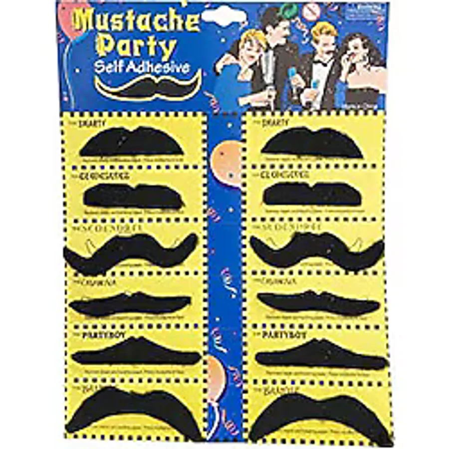 Kullan At Market Yapışkanlı Takma Bıyık 6,5x1,5cm 12'li