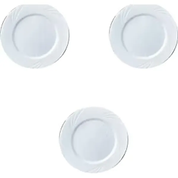Kullan At Parti Davet Sunum Servis Plastik Sert Mika Tabak - 26 Cm. - Beyaz - 6 Adetlik 3 Paket