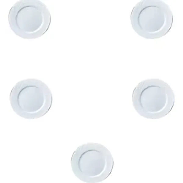 Kullan At Parti Davet Sunum Servis Plastik Sert Mika Tabak - 26 Cm. - Beyaz - 6 Adetlik 5 Paket