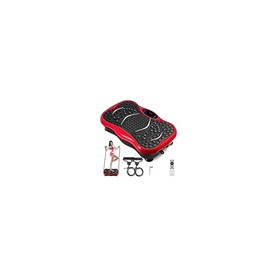Kumandalı Vibrofitto Titreşimli Egzersiz Fitness Kondisyon Masaj Spor Aleti 50 cm - Kırmızı
