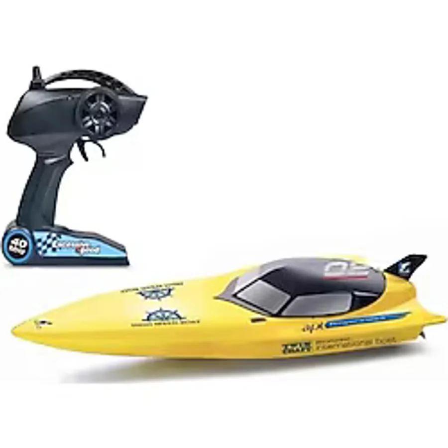 Kumoyu Seawing Cruel Uzaktan Kumandalı Sürat Teknesi, 74 cm, 15 km/s, 2.4 GHz, USB Şarjlı, 7.4V Li-ion Batarya, Sarı, RC Yarış Botu