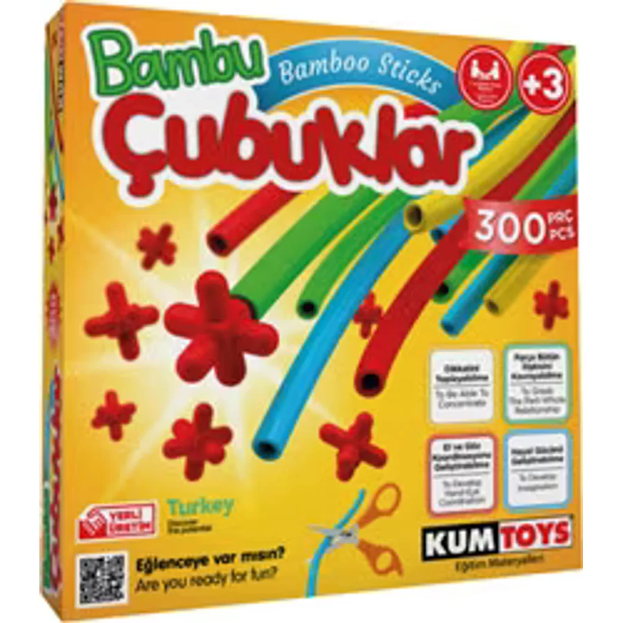 Kumtoys Bambu Çubukları 300 Parça