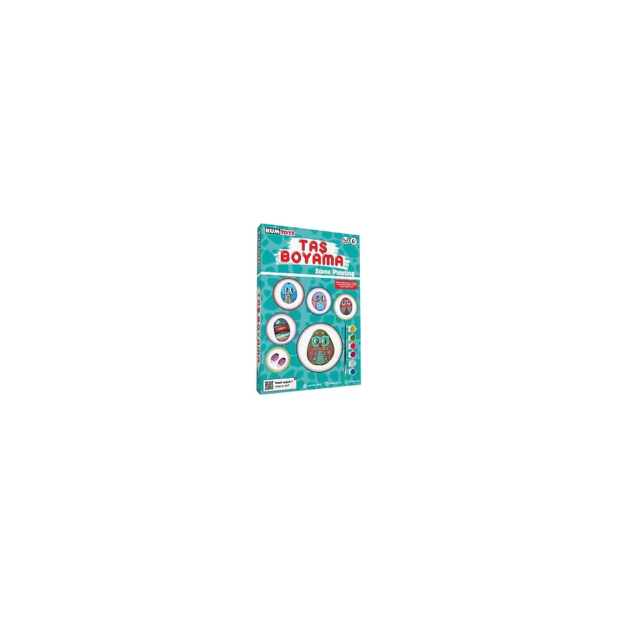 Kumtoys Taş Boyama Seti - Sanat Seti - Boyama Setleri - Çakıl Taşları Boyama Seti
