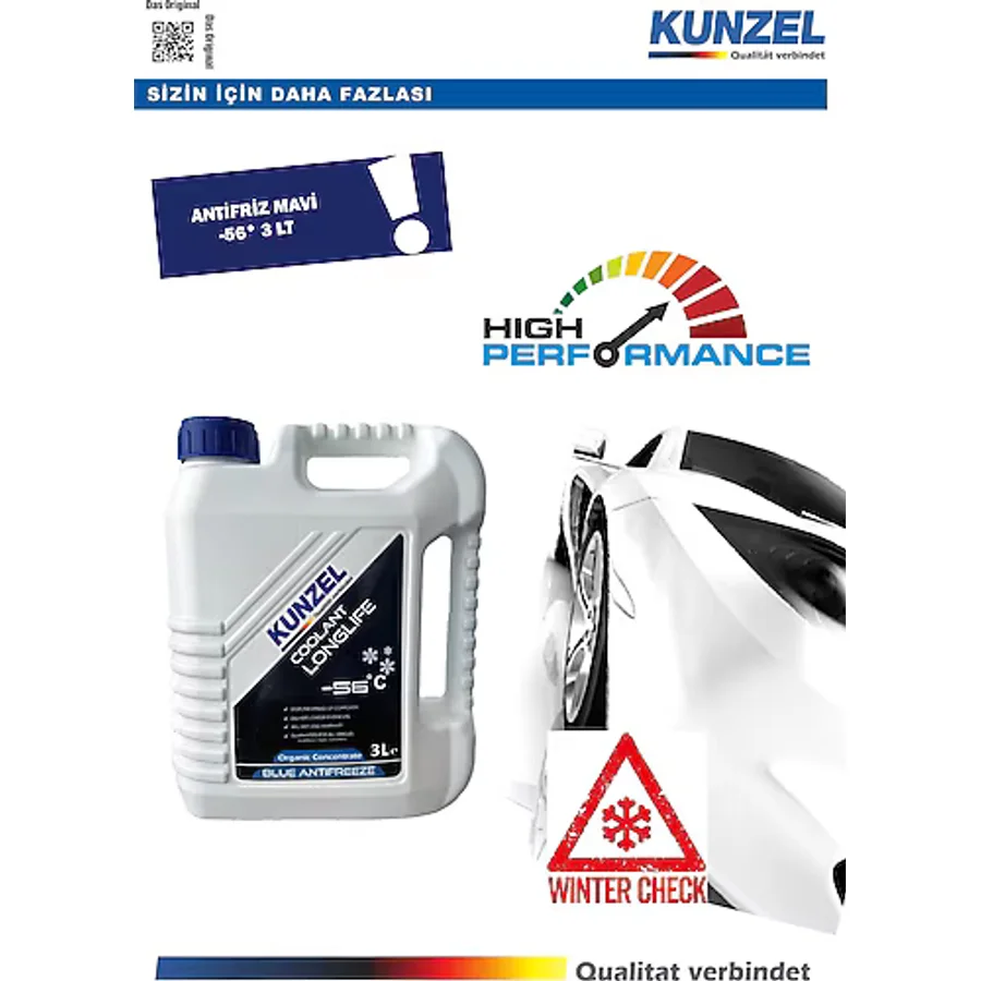 Kunzel Organik -56 Derece 3 lt Konsantre Antifriz