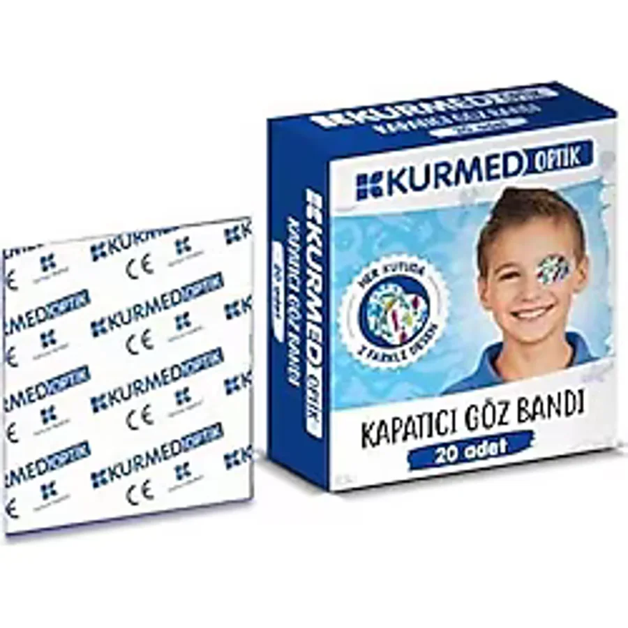Kurmed Optik Çocuk Göz Pedi Erkek 20 Adet