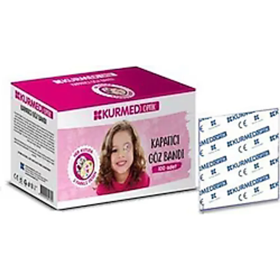 Kurmed Optik Çocuk Kapatıcı Göz Pedi Kız 100 Adet