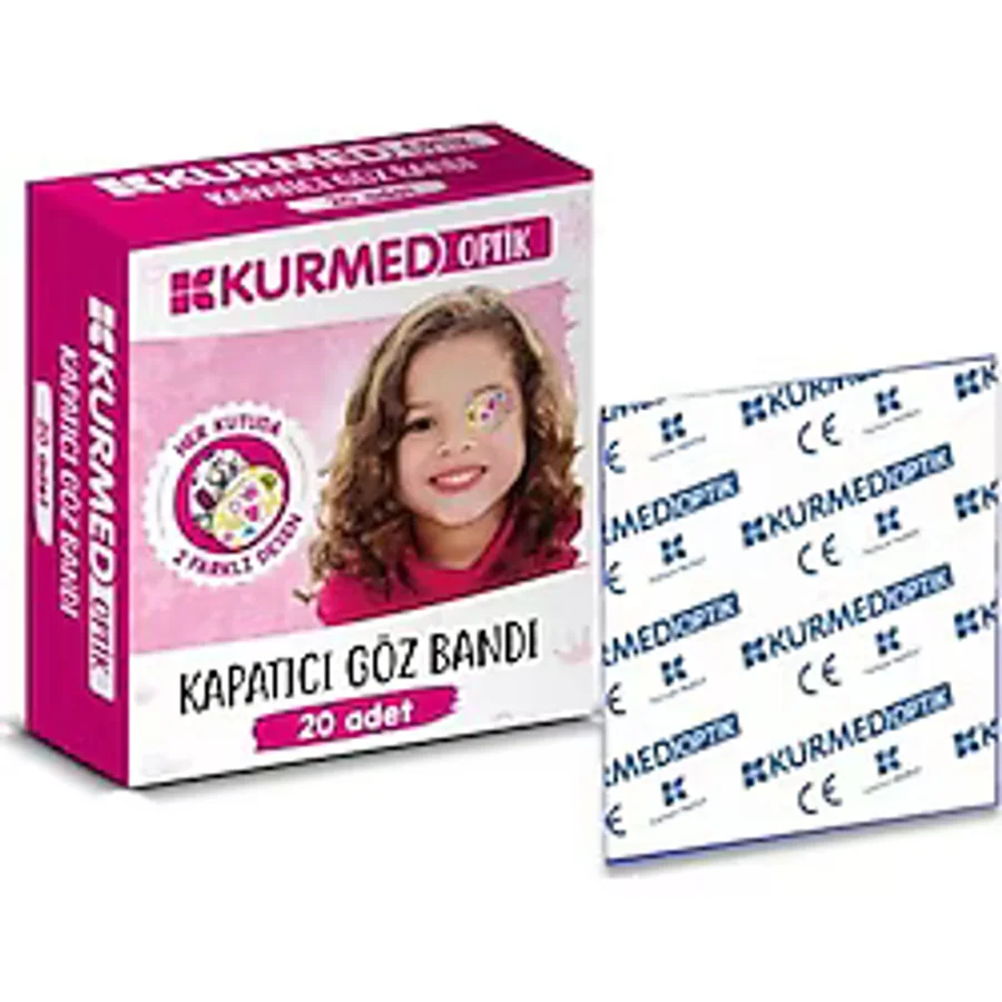 Kurmed Optik Kız Çocuk Göz Kapama Bandı 20 Adet